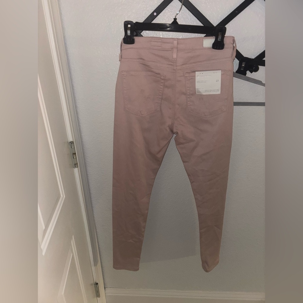 Adriano Goldschmied AG Jeans Women 27 Farrah Pink Blush High Rise Skinny NWT - Picture 4 of 6
